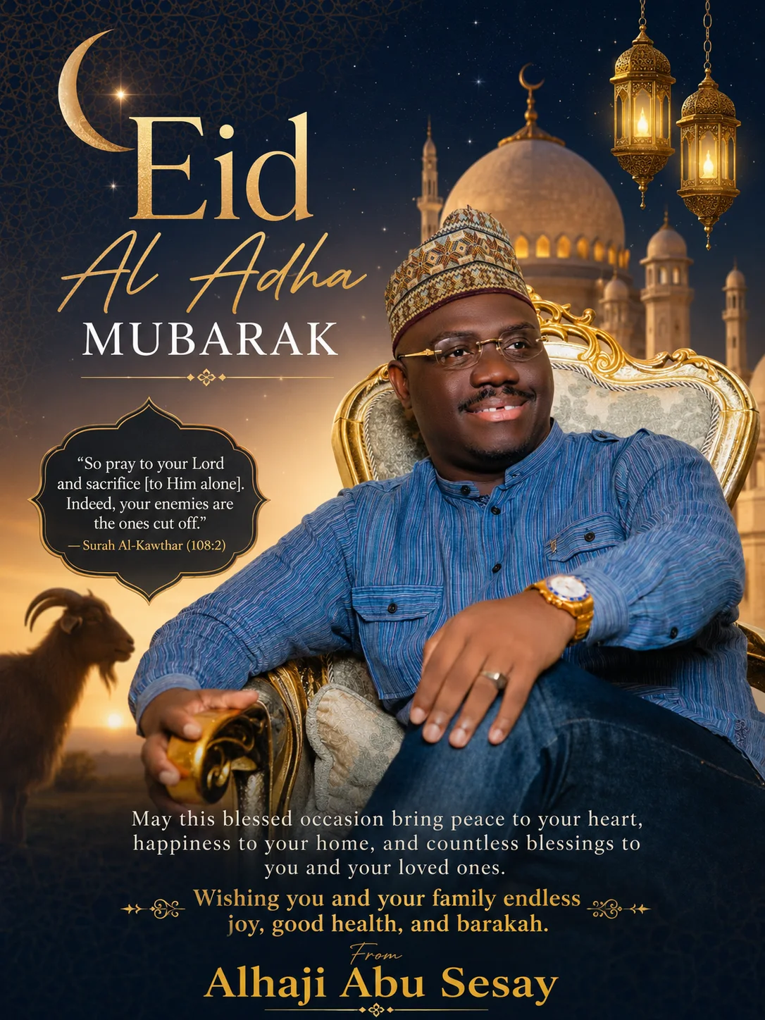 Eid Al-Adha greeting from Alhaji Abu Sesay